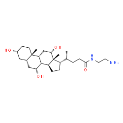 ChemSpider 2D Image | (3alpha,5beta,7alpha,8xi,9beta,12alpha,17alpha)-N-(2-Aminoethyl)-3,7,12-trihydroxycholan-24-amide | C26H46N2O4