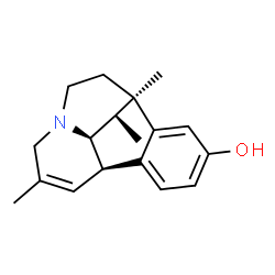 ChemSpider 2D Image | (1R,8R,15S)-8,13,16-Trimethyl-11-azatetracyclo[6.6.2.0~2,7~.0~11,15~]hexadeca-2,4,6,13-tetraen-5-ol | C18H23NO
