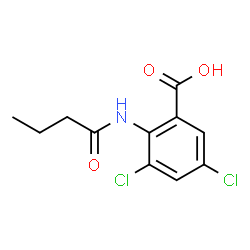 ChemSpider 2D Image | 2-butanamido-3,5-dichlorobenzoic acid | C11H11Cl2NO3