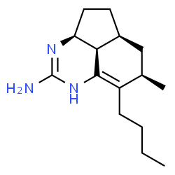 ChemSpider 2D Image | (3aS,5aS,7R,8bR)-8-Butyl-7-methyl-1,3a,4,5,5a,6,7,8b-octahydrocyclopenta[de]quinazolin-2-amine | C15H25N3