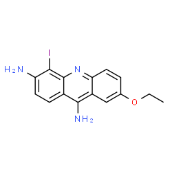 ChemSpider 2D Image | 7-Ethoxy-4-iodo-3,9-acridinediamine | C15H14IN3O