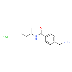 ChemSpider 2D Image | 4-(Aminomethyl)-N-sec-butylbenzamide hydrochloride (1:1) | C12H19ClN2O