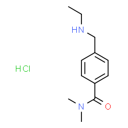 ChemSpider 2D Image | 4-[(Ethylamino)methyl]-N,N-dimethylbenzamide hydrochloride (1:1) | C12H19ClN2O