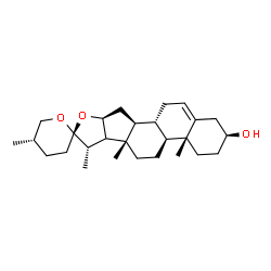 ChemSpider 2D Image | (3beta,17xi,25S)-Spirost-5-en-3-ol | C27H42O3