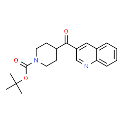 ChemSpider 2D Image | tert-Butyl 4-(quinoline-3-carbonyl)piperidine-1-carboxylate | C20H24N2O3