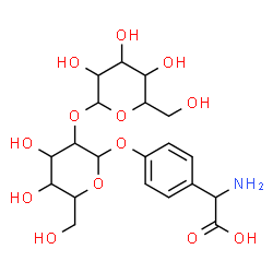 ChemSpider 2D Image | Amino{4-[(2-O-hexopyranosylhexopyranosyl)oxy]phenyl}acetic acid | C20H29NO13
