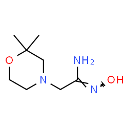 ChemSpider 2D Image | 2-(2,2-Dimethyl-4-morpholinyl)-N-hydroxyethanimidamide | C8H17N3O2