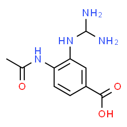 ChemSpider 2D Image | 4-(Acetylamino)-3-guanidinobenzoic acid | C10H14N4O3