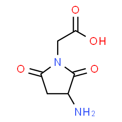ChemSpider 2D Image | (3-Amino-2,5-dioxo-1-pyrrolidinyl)acetic acid | C6H8N2O4