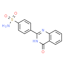 ChemSpider 2D Image | 4-(4-Oxo-1,4-dihydro-2-quinazolinyl)benzenesulfonamide | C14H11N3O3S