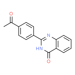 ChemSpider 2D Image | 2-(4-Acetylphenyl)-4(1H)-quinazolinone | C16H12N2O2