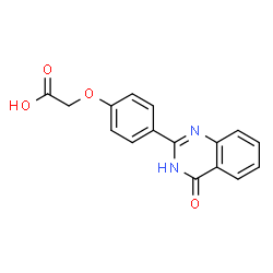 ChemSpider 2D Image | [4-(4-Oxo-1,4-dihydro-2-quinazolinyl)phenoxy]acetic acid | C16H12N2O4