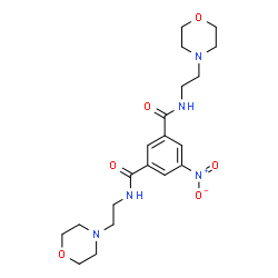 ChemSpider 2D Image | N,N'-Bis[2-(4-morpholinyl)ethyl]-5-nitroisophthalamide | C20H29N5O6