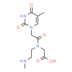 ChemSpider 2D Image | 2-(methylamino)-ethylglycine-carbonylmethylene-thymine | C12H18N4O5