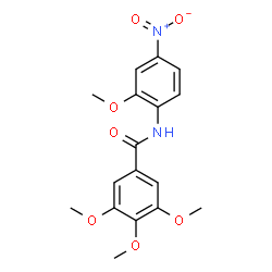 ChemSpider 2D Image | 3,4,5-Trimethoxy-N-(2-methoxy-4-nitrophenyl)benzamide | C17H18N2O7