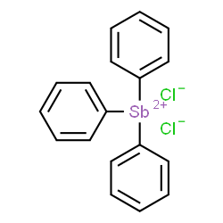 ChemSpider 2D Image | triphenylantimony(2+) dichloride | C18H15Cl2Sb