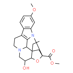 ChemSpider 2D Image | Methyl 18-hydroxy-11-methoxy-14,15-dihydro-14,17-epoxyeburnamenine-14-carboxylate | C22H26N2O5