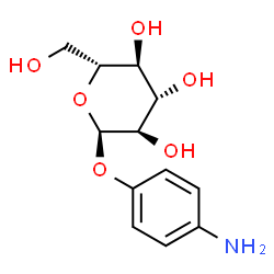 ChemSpider 2D Image | 4-AMINOPHENYL A-D-GLUCOPYRANOSIDE | C12H17NO6