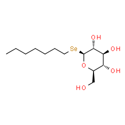 ChemSpider 2D Image | Heptyl 1-seleno-beta-D-glucopyranoside | C13H26O5Se