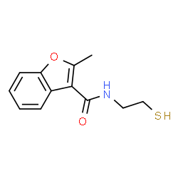 ChemSpider 2D Image | 2-Methyl-N-(2-sulfanylethyl)-1-benzofuran-3-carboxamide | C12H13NO2S