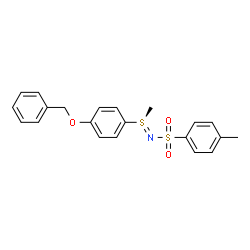 ChemSpider 2D Image | N-{[4-(Benzyloxy)phenyl](methyl)-lambda~4~-sulfanylidene}-4-methylbenzenesulfonamide | C21H21NO3S2