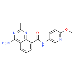 ChemSpider 2D Image | 4-Amino-N-(6-Methoxypyridin-3-Yl)-2-Methylquinazoline-8-Carboxamide | C16H15N5O2
