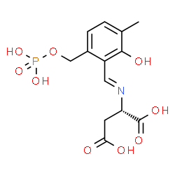 ChemSpider 2D Image | (E)-N-{2-Hydroxy-3-methyl-6-[(phosphonooxy)methyl]benzylidene}-L-aspartic acid | C13H16NO9P