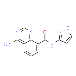 ChemSpider 2D Image | 4-Amino-2-methyl-N-(1H-pyrazol-3-yl)-8-quinazolinecarboxamide | C13H12N6O