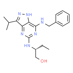 ChemSpider 2D Image | (2R)-2-{[7-(Benzylamino)-3-isopropyl-1H-pyrazolo[4,3-d]pyrimidin-5-yl]amino}-1-butanol | C19H26N6O