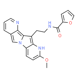 ChemSpider 2D Image | N-[2-(2-Methoxy-1H-dipyrido[2,3-a:3',2'-e]pyrrolizin-11-yl)ethyl]-2-furamide | C21H18N4O3