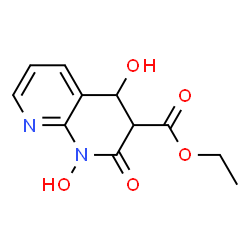 ChemSpider 2D Image | Ethyl 1,4-dihydroxy-2-oxo-1,2,3,4-tetrahydro-1,8-naphthyridine-3-carboxylate | C11H12N2O5