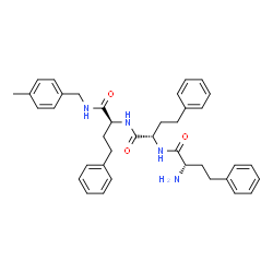 ChemSpider 2D Image | (2s)-2-Amino-N-[(1s)-1-({(1s)-1-[(4-Methylbenzyl)carbamoyl]-3-Phenylpropyl}carbamoyl)-3-Phenylpropyl]-4-Phenylbutanamide | C38H44N4O3