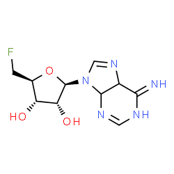 ChemSpider 2D Image | 5'-Deoxy-5'-fluoro-5-hydroadenosine | C10H14FN5O3