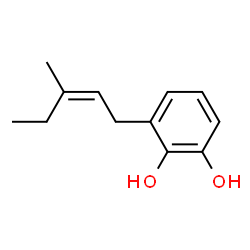 ChemSpider 2D Image | 3-[(2Z)-3-Methyl-2-penten-1-yl]-1,2-benzenediol | C12H16O2