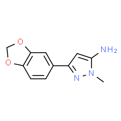 ChemSpider 2D Image | 3-(1,3-Benzodioxol-5-yl)-1-methyl-1H-pyrazol-5-amine | C11H11N3O2