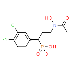 ChemSpider 2D Image | [(1R)-3-[Acetyl(hydroxy)amino]-1-(3,4-dichlorophenyl)propyl]phosphonic acid | C11H14Cl2NO5P