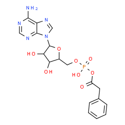 ChemSpider 2D Image | 5'-O-[hydroxy(Phenylacetyl)phosphoryl]adenosine | C18H20N5O8P