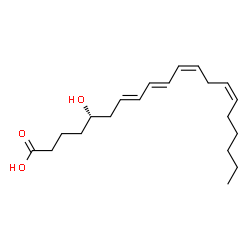ChemSpider 2D Image | (5S,7E,9E,11Z,14Z)-5-Hydroxy-7,9,11,14-icosatetraenoic acid | C20H32O3