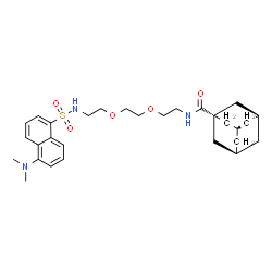 ChemSpider 2D Image | (3s,5s,7s)-N-(2-{2-[2-({[5-(Dimethylamino)-1-naphthyl]sulfonyl}amino)ethoxy]ethoxy}ethyl)-1-adamantanecarboxamide | C29H41N3O5S