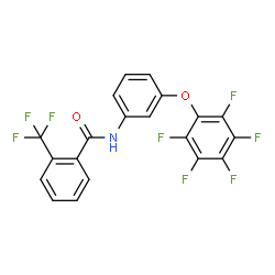 ChemSpider 2D Image | N-[3-(Pentafluorophenoxy)phenyl]-2-(trifluoromethyl)benzamide | C20H9F8NO2