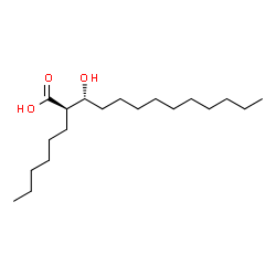 ChemSpider 2D Image | (2R,3R)-2-Hexyl-3-hydroxytridecanoic acid | C19H38O3