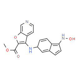 ChemSpider 2D Image | Methyl 3-{[1-(hydroxyamino)-5H-inden-5-yl]amino}furo[2,3-c]pyridine-2-carboxylate | C18H15N3O4