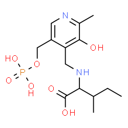 ChemSpider 2D Image | N-({3-Hydroxy-2-methyl-5-[(phosphonooxy)methyl]-4-pyridinyl}methyl)isoleucine | C14H23N2O7P