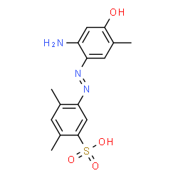 ChemSpider 2D Image | 5-[(E)-(2-Amino-4-hydroxy-5-methylphenyl)diazenyl]-2,4-dimethylbenzenesulfonic acid | C15H17N3O4S