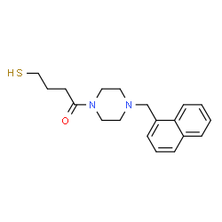 ChemSpider 2D Image | 1-[4-(1-Naphthylmethyl)-1-piperazinyl]-4-sulfanyl-1-butanone | C19H24N2OS