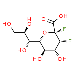 ChemSpider 2D Image | (2r,3r,4r,5r,6s)-2,3-Difluoro-4,5-Dihydroxy-6-[(1r,2r)-1,2,3-Trihydroxypropyl]oxane-2-Carboxylic Acid | C9H14F2O8