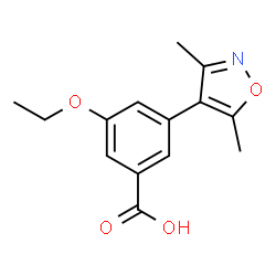 ChemSpider 2D Image | 3-(3,5-Dimethyl-1,2-oxazol-4-yl)-5-ethoxybenzoic acid | C14H15NO4