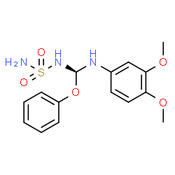 ChemSpider 2D Image | N-[(R)-[(3,4-Dimethoxyphenyl)amino](Phenoxy)methyl]sulfamide | C15H19N3O5S