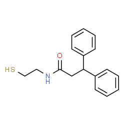 ChemSpider 2D Image | 3,3-Diphenyl-N-(2-sulfanylethyl)propanamide | C17H19NOS