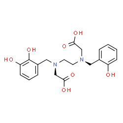 ChemSpider 2D Image | [{2-[(Carboxymethyl)(2,3-dihydroxybenzyl)amino]ethyl}(2-hydroxybenzyl)amino]acetic acid | C20H24N2O7
